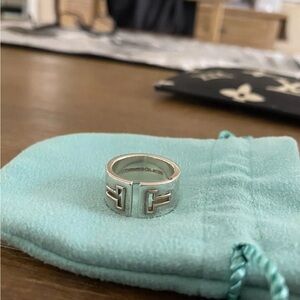 Tiffany & Co. Silver T Ring size 6